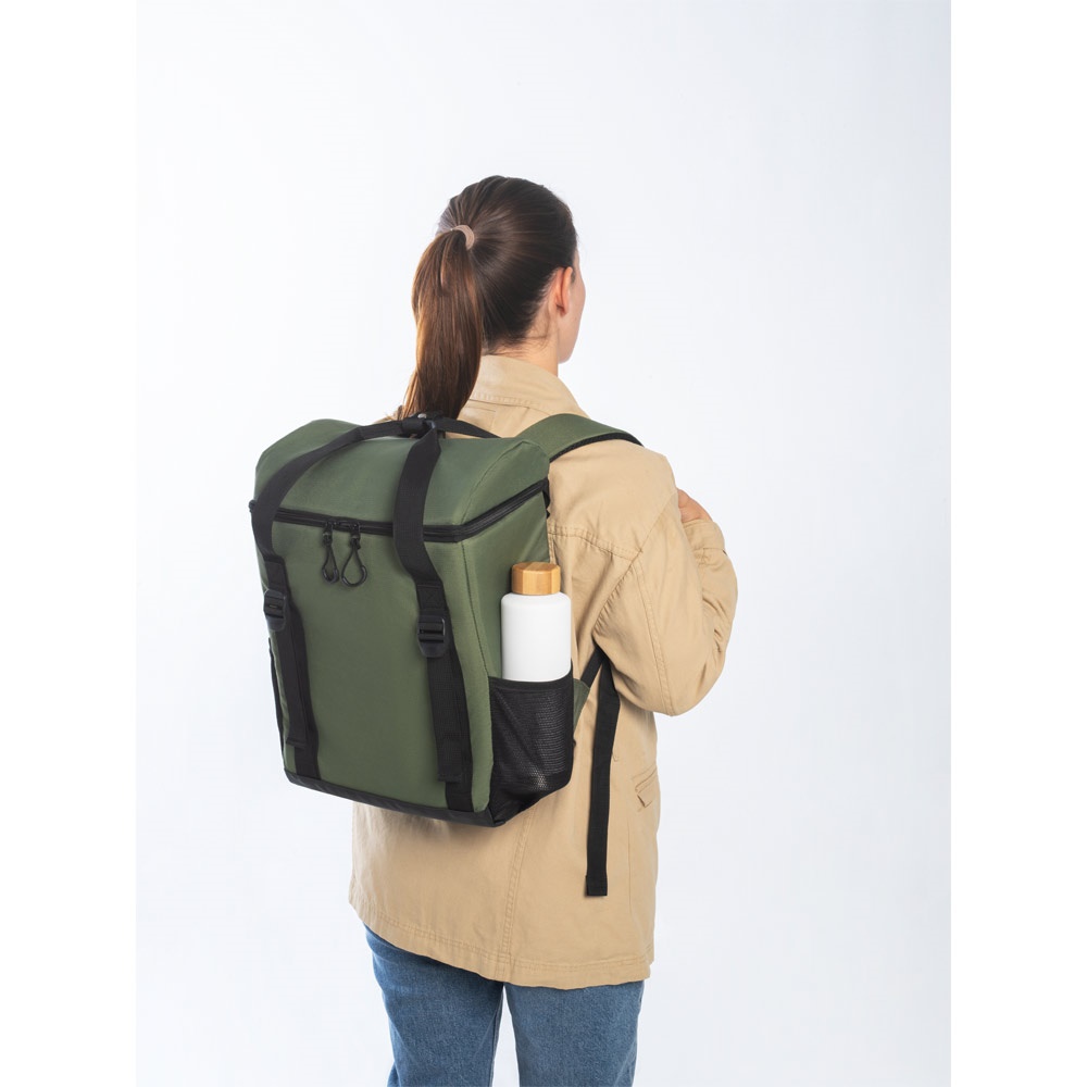 ROMA L. Zaino termico imbottito in poliestere riciclato 600D ripstop 16 L