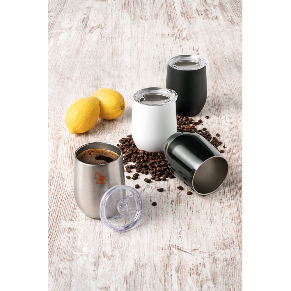 RONDE. Bicchiere da viaggio da in acciaio inox 400 mL