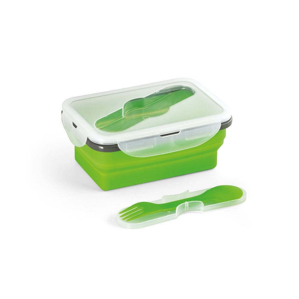 SAFFRON. Porta pranzo. Contenitore ermetico in silicone e PP 640 mL