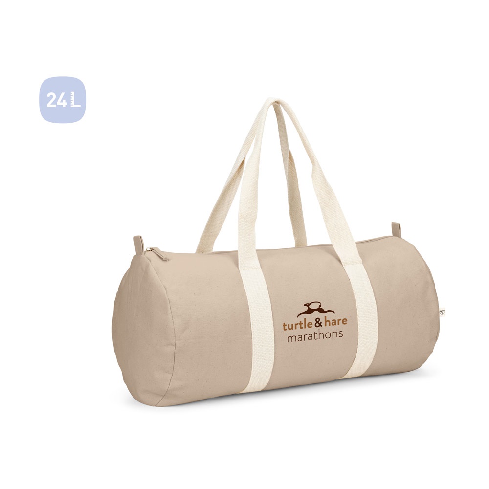 SAINT SPORT. Borsa sportiva in cotone riciclato e poliestere riciclato (380 g/m²)