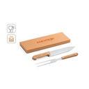 SALSA. Set per barbecue composto da 2 utensili in bambú e acciaio inossidabile