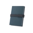 SANDERSON. Blocco note A5 in PU (riciclato al 50%) con due blocchi: pagine a righe e pagine bianche