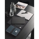 SANDERSON. Blocco note A5 in PU (riciclato al 50%) con due blocchi: pagine a righe e pagine bianche