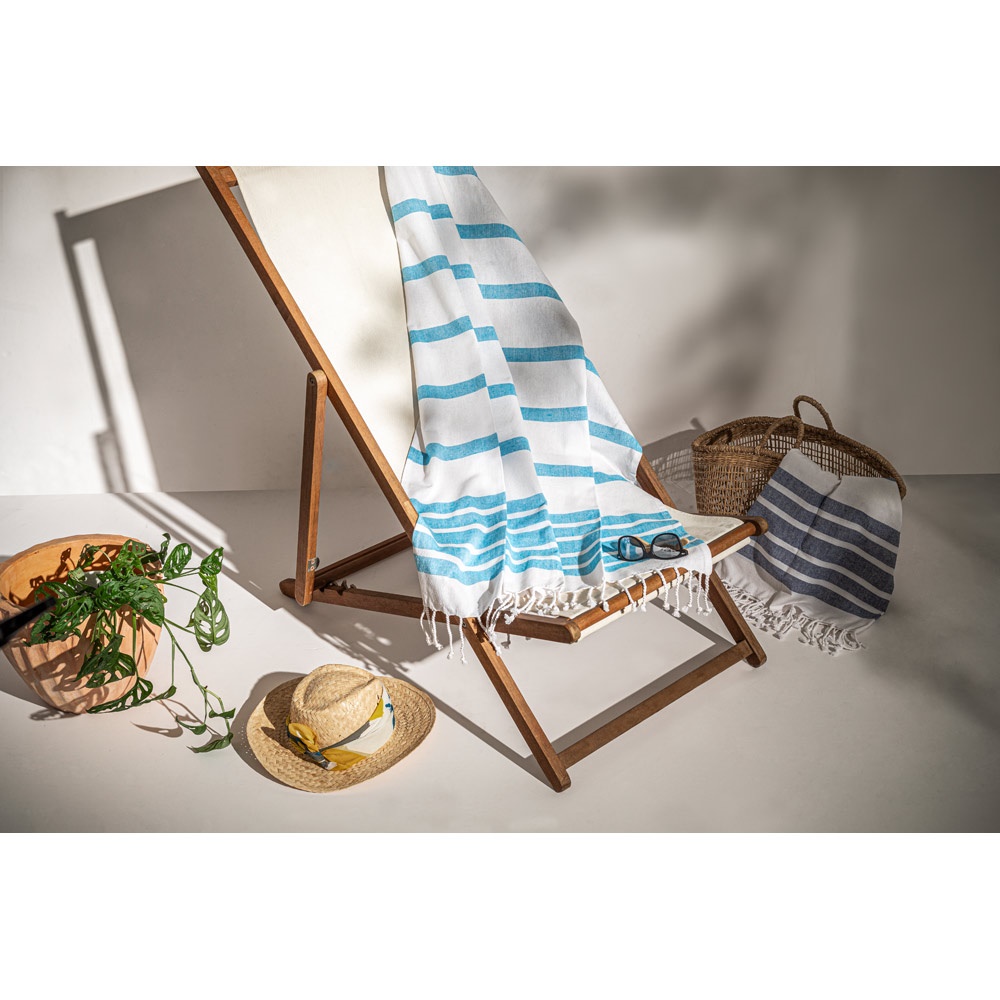 SARDENHA. Telo da mare in cotone (riciclato al 70%) e poliestere (riciclato al 30%) (180 g/m²)
