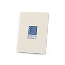 SCHILLER. Blocco note A5 con copertina flessibile,realizzato con carta riciclata al 100%