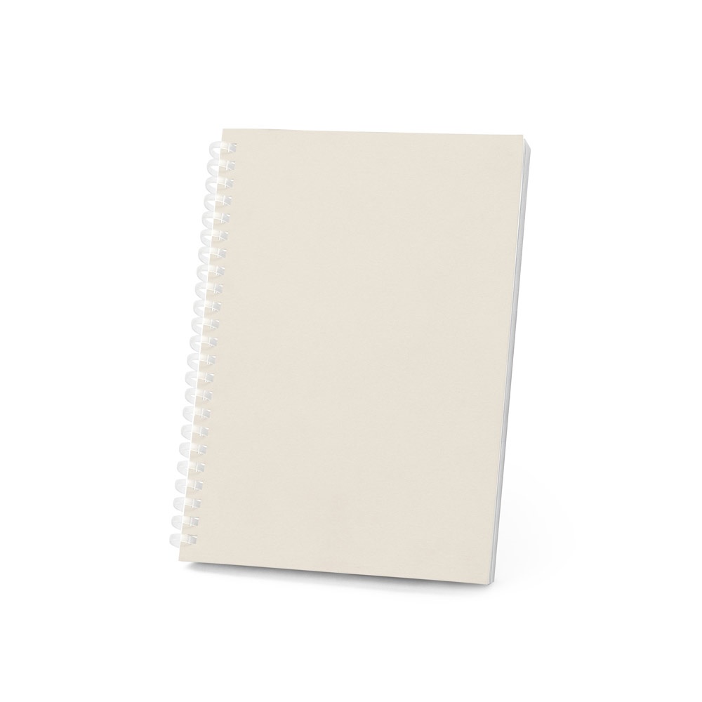 SCHILLER. Blocco note A5 con copertina flessibile,realizzato con carta riciclata al 100%