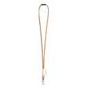 SET Lanyard CORK Long (Ø 5 mm) con moschettone a grilletto da 9 mm e chiusura di sicurezza da Ø 5 mm