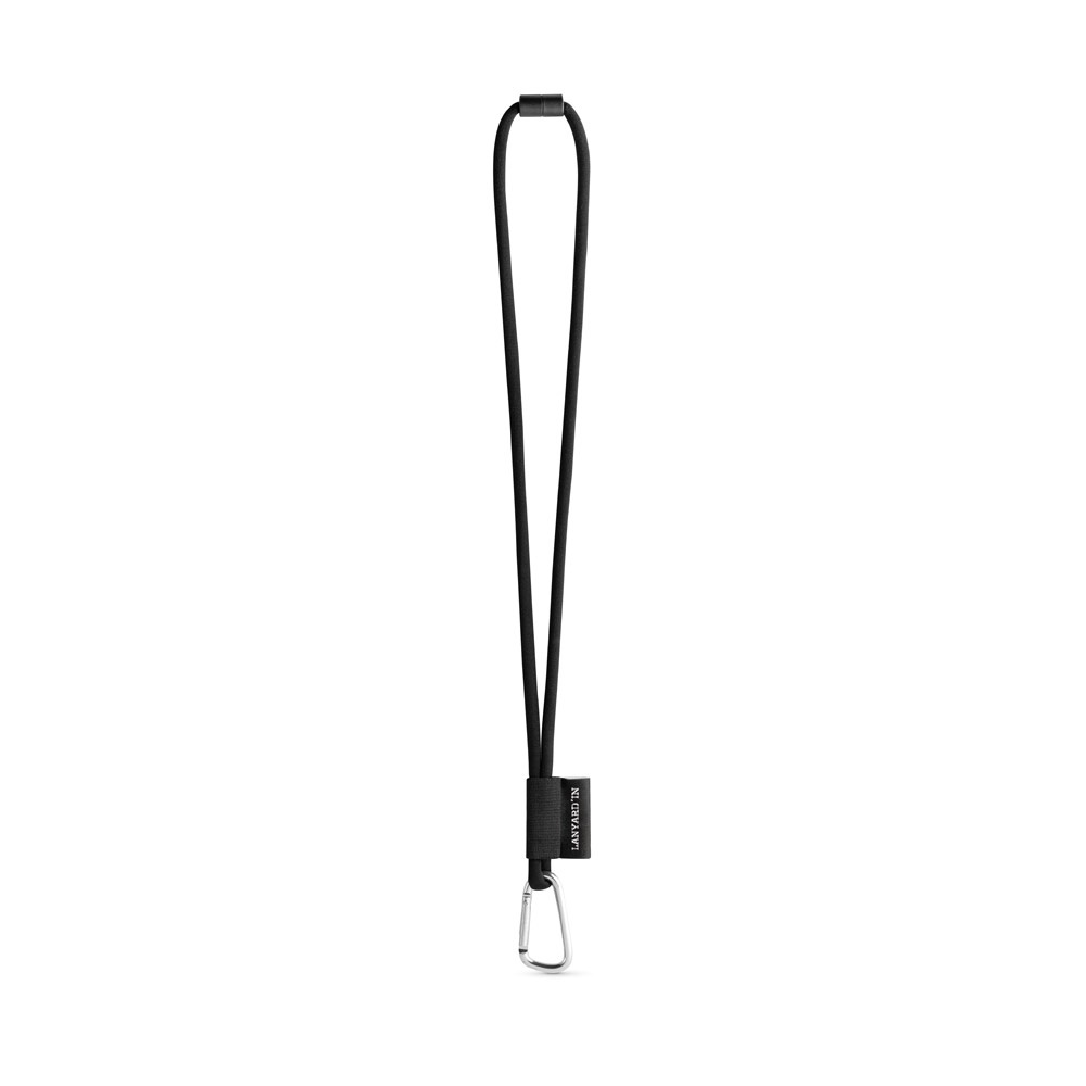 SET Lanyard TUBE Long (Ø 7 mm) con moschettone a D da 55 mm e chiusura di sicurezza da Ø 7 mm