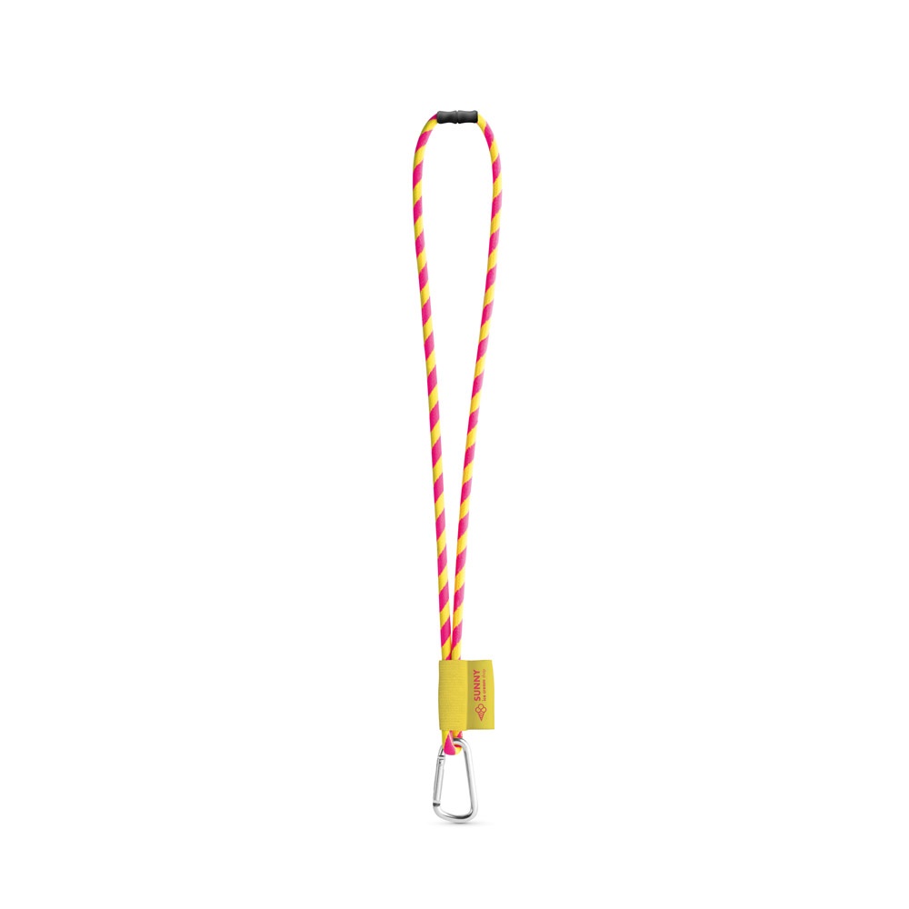 SET Lanyard TUBE Long (Ø 7 mm) con moschettone a D da 55 mm e chiusura di sicurezza da Ø 7 mm