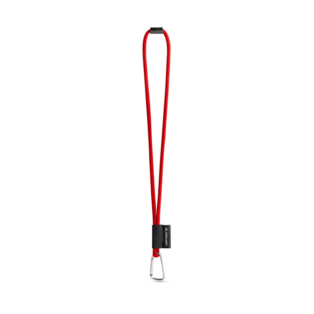 SET Lanyard TUBE Long (Ø 7 mm) con moschettone a D da 55 mm e chiusura di sicurezza da Ø 7 mm