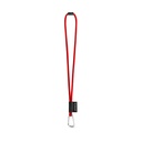 SET Lanyard TUBE Long (Ø 7 mm) con moschettone a D da 55 mm e chiusura di sicurezza da Ø 7 mm