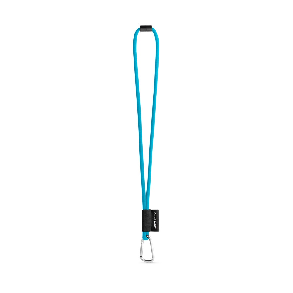 SET Lanyard TUBE Long (Ø 7 mm) con moschettone a D da 55 mm e chiusura di sicurezza da Ø 7 mm
