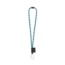 SET Lanyard TUBE Long (Ø 7 mm) con moschettone a D da 55 mm e chiusura di sicurezza da Ø 7 mm