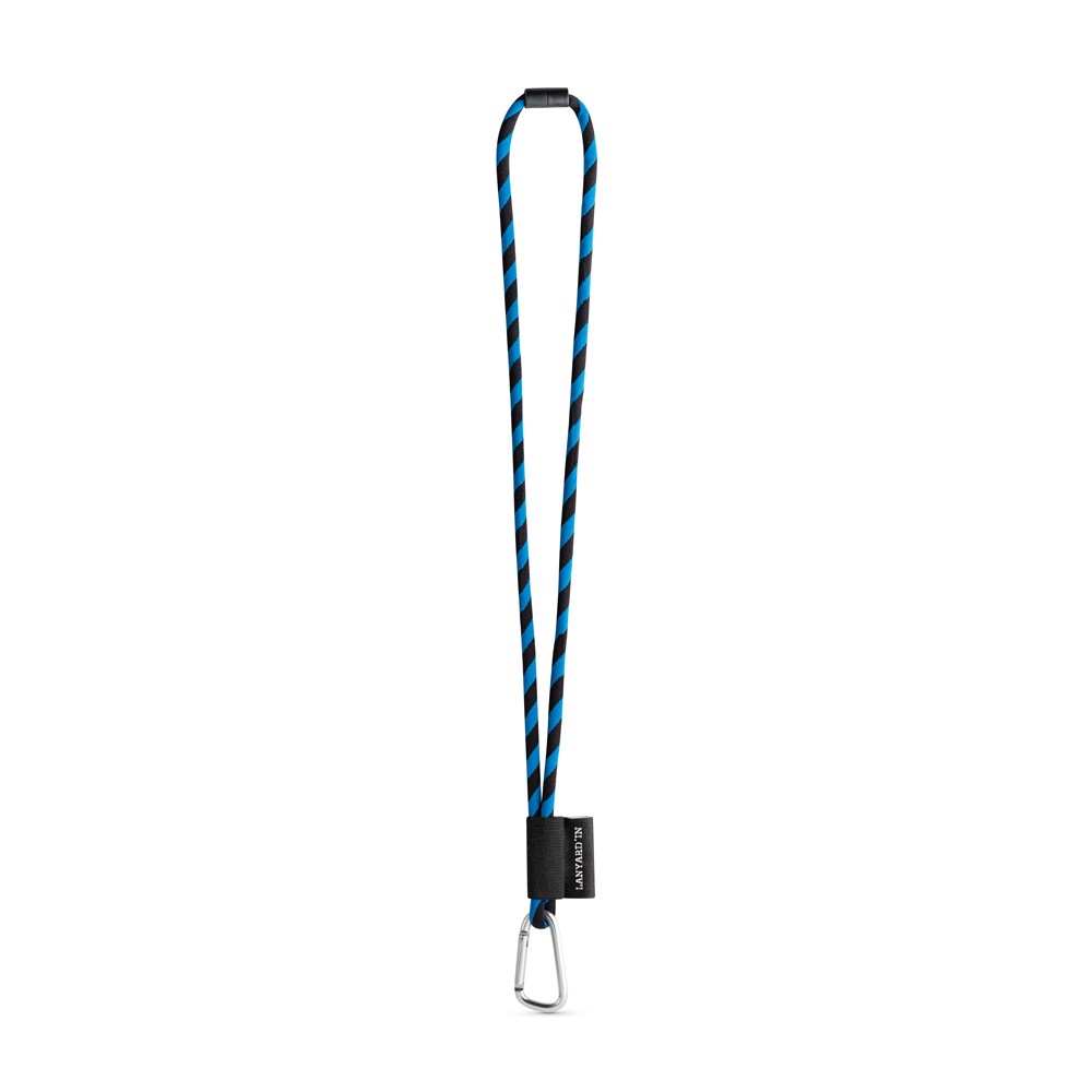 SET Lanyard TUBE Long (Ø 7 mm) con moschettone a D da 55 mm e chiusura di sicurezza da Ø 7 mm