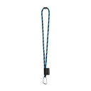 SET Lanyard TUBE Long (Ø 7 mm) con moschettone a D da 55 mm e chiusura di sicurezza da Ø 7 mm