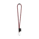SET Lanyard TUBE Long (Ø 7 mm) con moschettone a D da 55 mm e chiusura di sicurezza da Ø 7 mm
