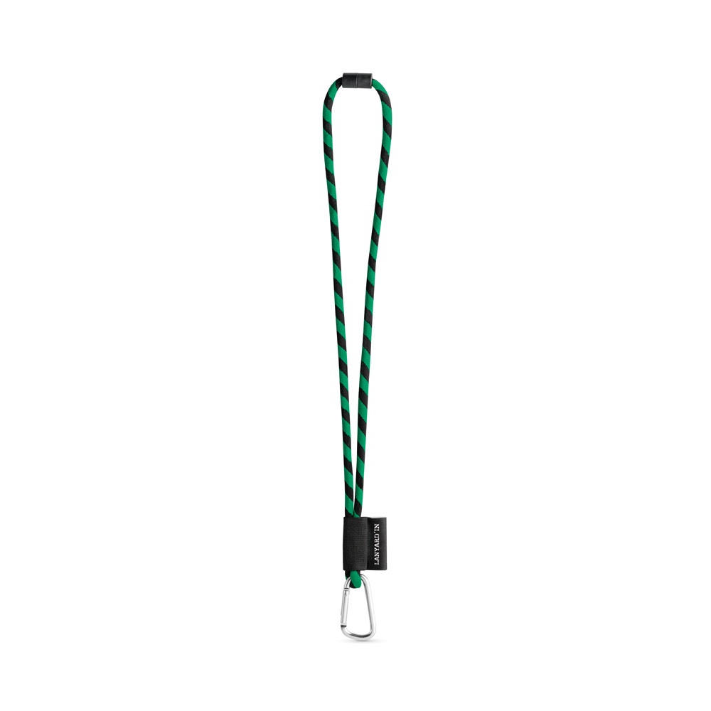 SET Lanyard TUBE Long (Ø 7 mm) con moschettone a D da 55 mm e chiusura di sicurezza da Ø 7 mm