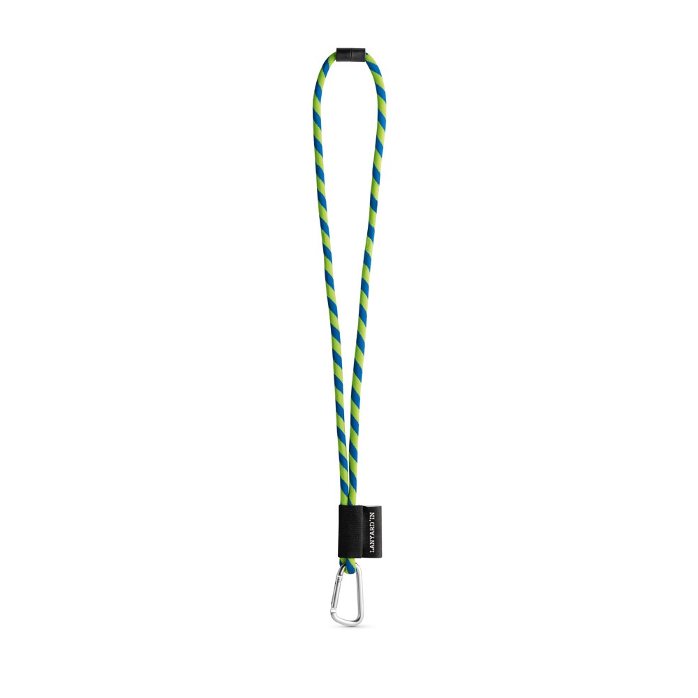 SET Lanyard TUBE Long (Ø 7 mm) con moschettone a D da 55 mm e chiusura di sicurezza da Ø 7 mm