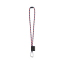 SET Lanyard TUBE Long (Ø 7 mm) con moschettone a D da 55 mm e chiusura di sicurezza da Ø 7 mm