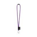 SET Lanyard TUBE Long (Ø 7 mm) con moschettone a D da 55 mm e chiusura di sicurezza da Ø 7 mm