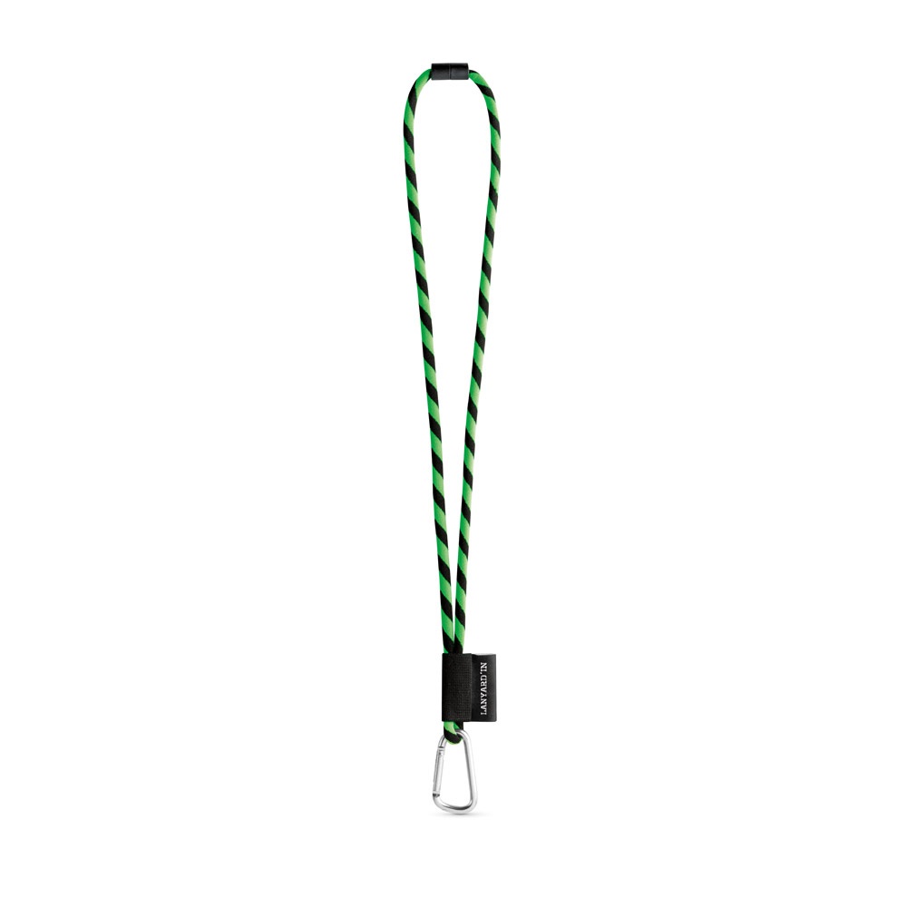 SET Lanyard TUBE Long (Ø 7 mm) con moschettone a D da 55 mm e chiusura di sicurezza da Ø 7 mm