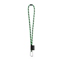 SET Lanyard TUBE Long (Ø 7 mm) con moschettone a D da 55 mm e chiusura di sicurezza da Ø 7 mm