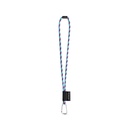 SET Lanyard TUBE Long (Ø 7 mm) con moschettone a D da 55 mm e chiusura di sicurezza da Ø 7 mm