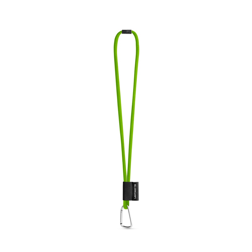 SET Lanyard TUBE Long (Ø 7 mm) con moschettone a D da 55 mm e chiusura di sicurezza da Ø 7 mm