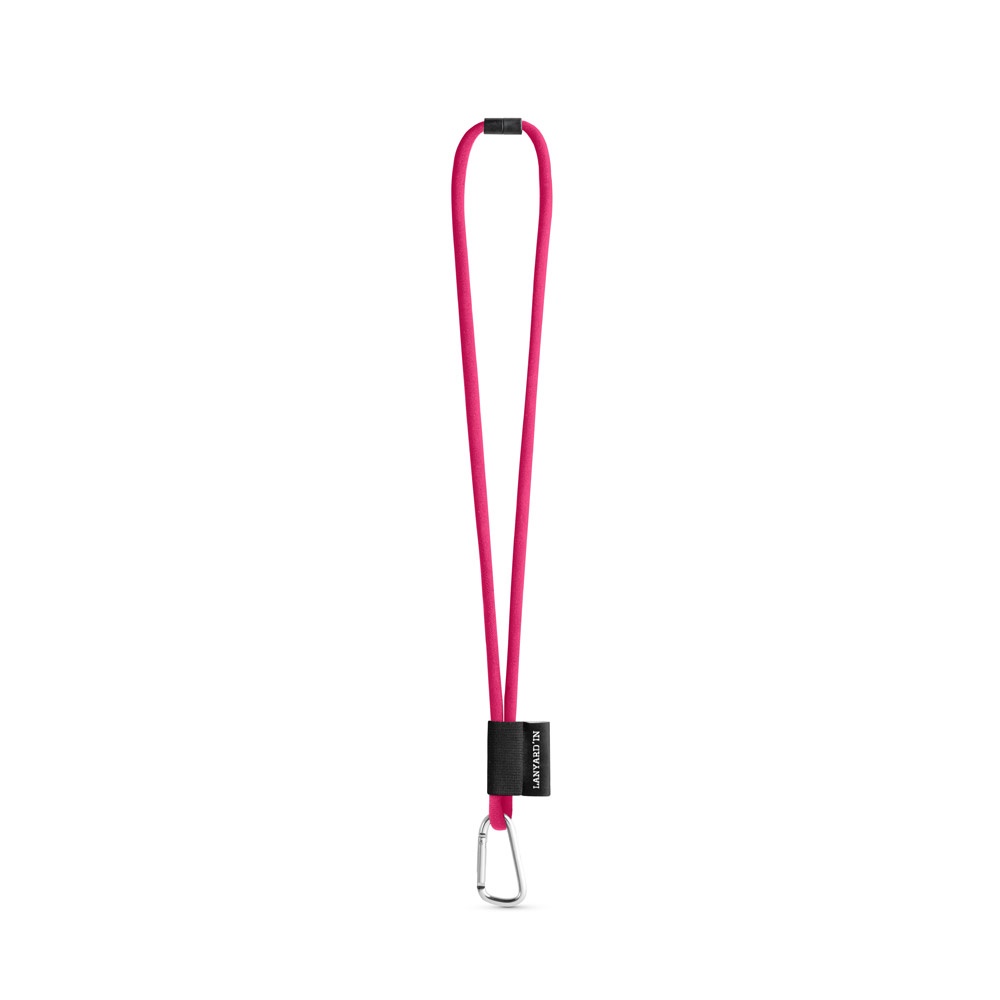 SET Lanyard TUBE Long (Ø 7 mm) con moschettone a D da 55 mm e chiusura di sicurezza da Ø 7 mm