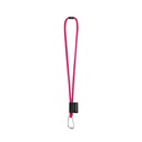 SET Lanyard TUBE Long (Ø 7 mm) con moschettone a D da 55 mm e chiusura di sicurezza da Ø 7 mm