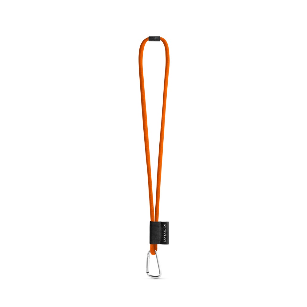 SET Lanyard TUBE Long (Ø 7 mm) con moschettone a D da 55 mm e chiusura di sicurezza da Ø 7 mm