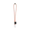SET Lanyard TUBE Long (Ø 7 mm) con moschettone a D da 55 mm e chiusura di sicurezza da Ø 7 mm