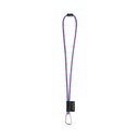 SET Lanyard TUBE Long (Ø 7 mm) con moschettone a D da 55 mm e chiusura di sicurezza da Ø 7 mm