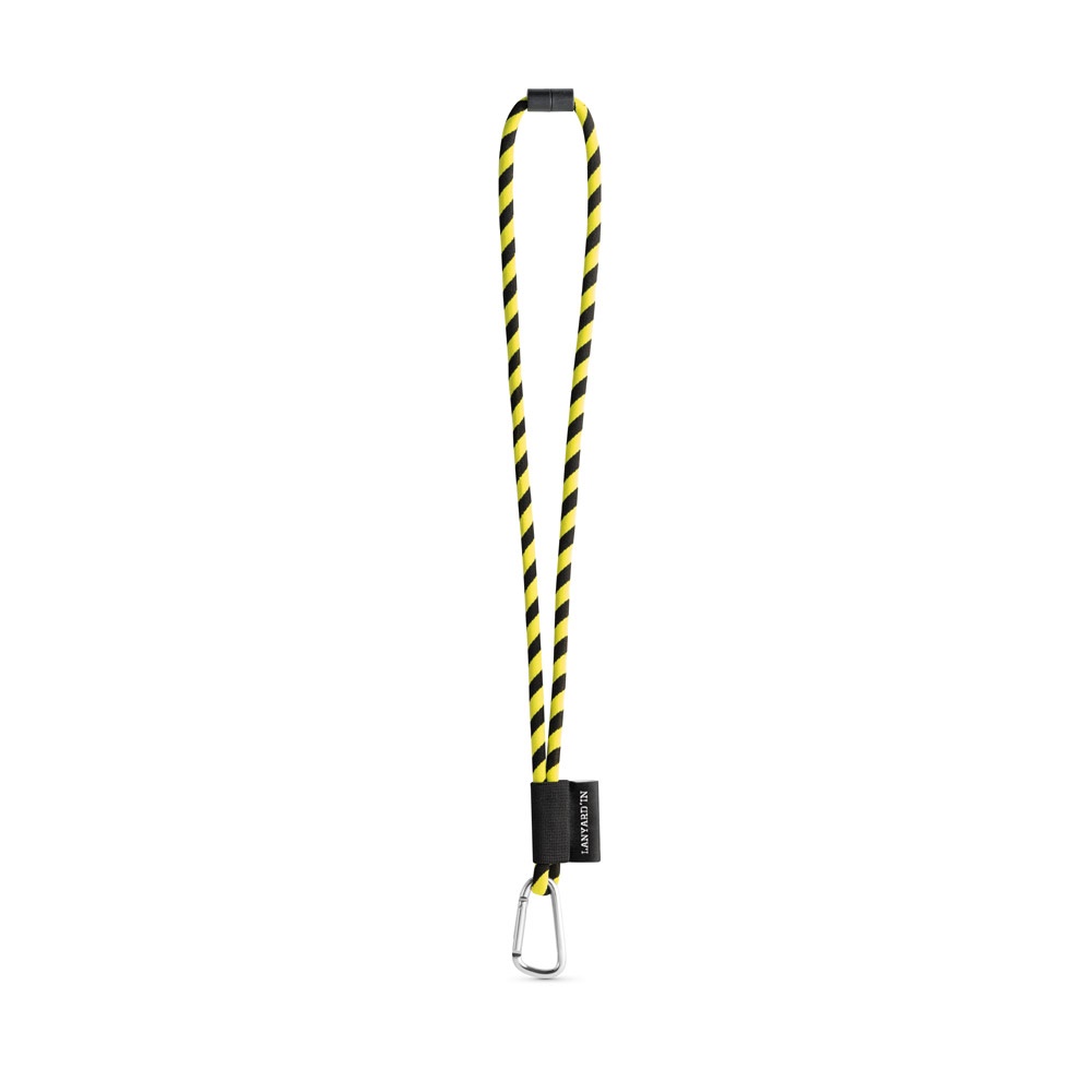 SET Lanyard TUBE Long (Ø 7 mm) con moschettone a D da 55 mm e chiusura di sicurezza da Ø 7 mm