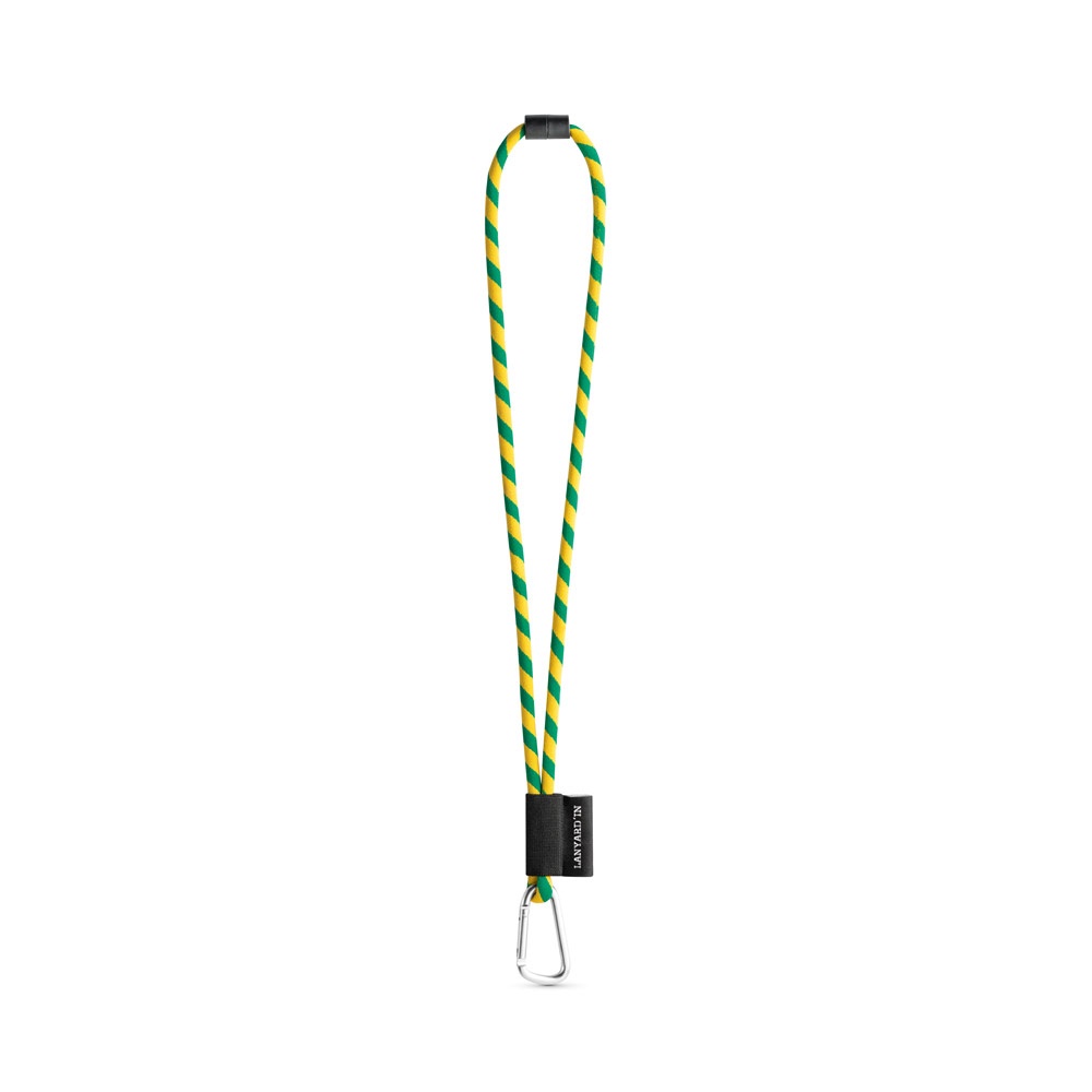 SET Lanyard TUBE Long (Ø 7 mm) con moschettone a D da 55 mm e chiusura di sicurezza da Ø 7 mm