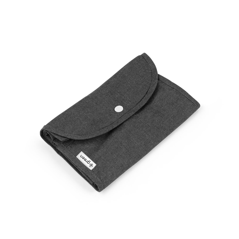 SIENA. Borsa pieghevole in cotone (50%), cotone riciclato (30%) e poliestere (20% rPET) (140 g/m²)