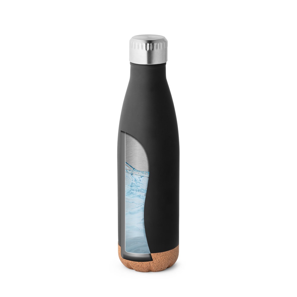 SOLBERG. Borraccia termica in acciaio inox con base in sughero 560 mL