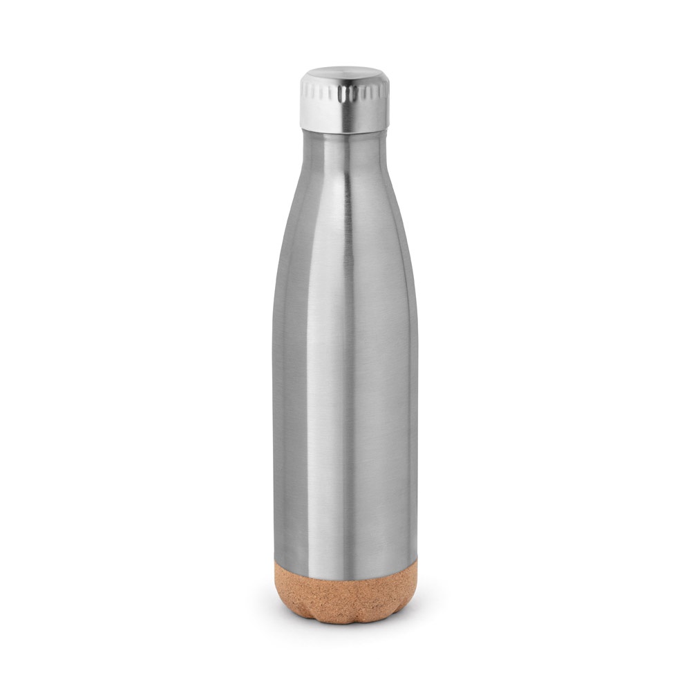 SOLBERG. Borraccia termica in acciaio inox con base in sughero 560 mL