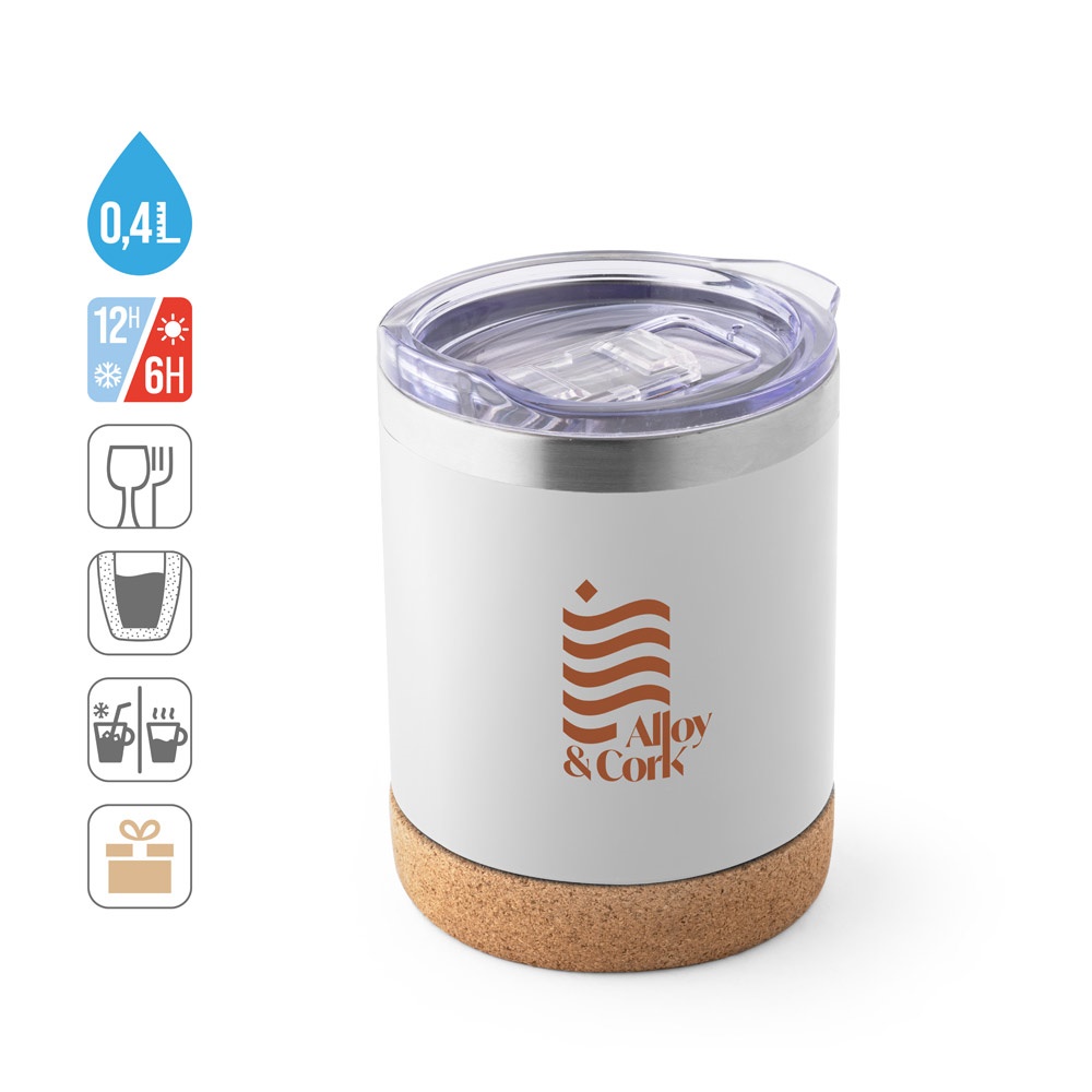 SOLBERG TUMBLER. Bicchiere da viaggio in acciaio inox 400 mL