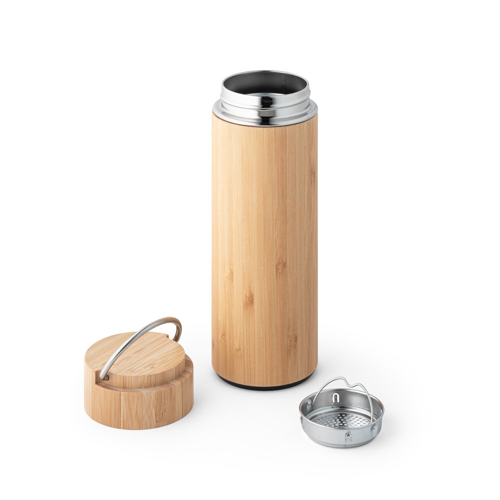 SOW. Borraccia termica in bambù e acciaio inox 440 mL