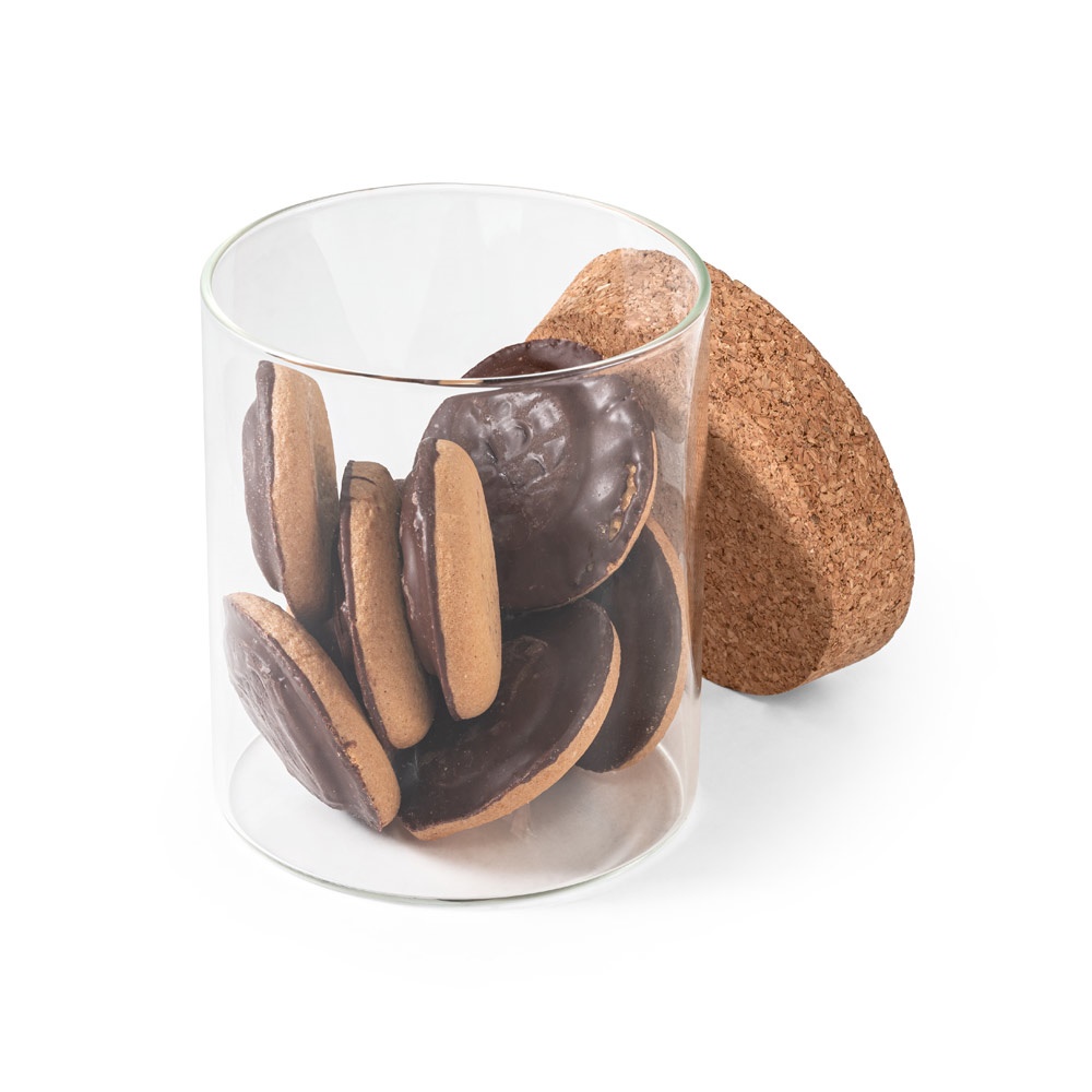 SPICE 700. Contenitore in vetro borosilicato con tappo in sughero 700 mL