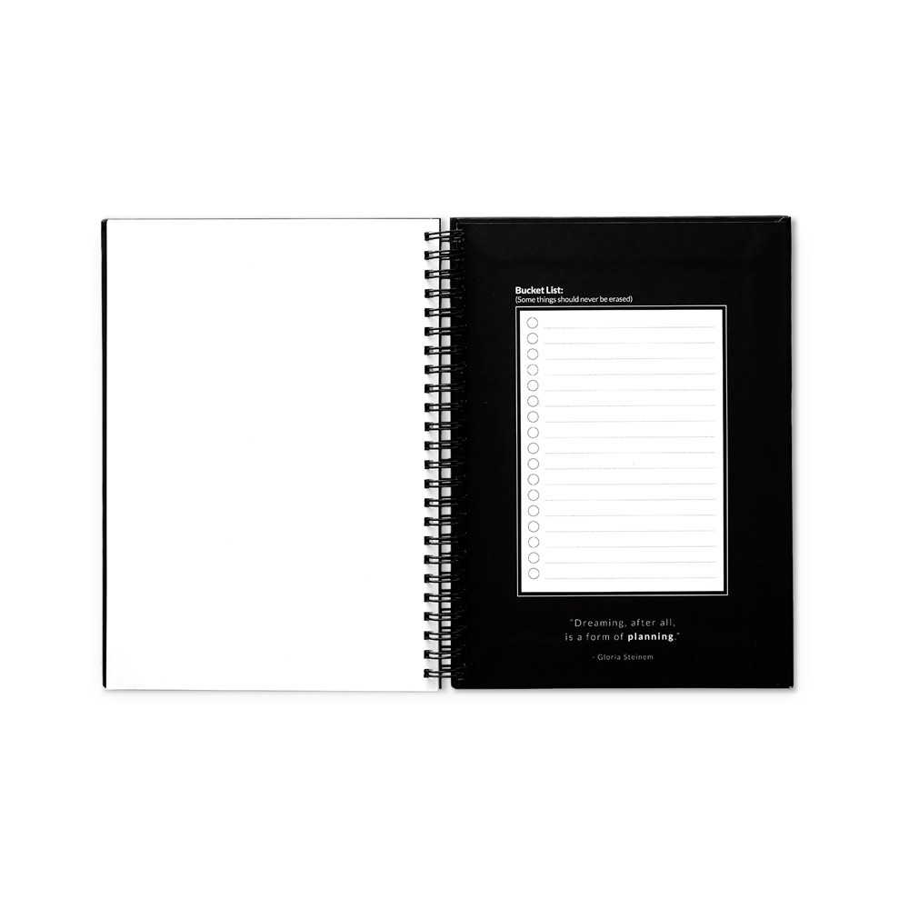 STARTER KIT INFINITE PLANNER A5. Il set include un "Infinity Diary", un kit di pulizia, un pennarello e un porta pennarello