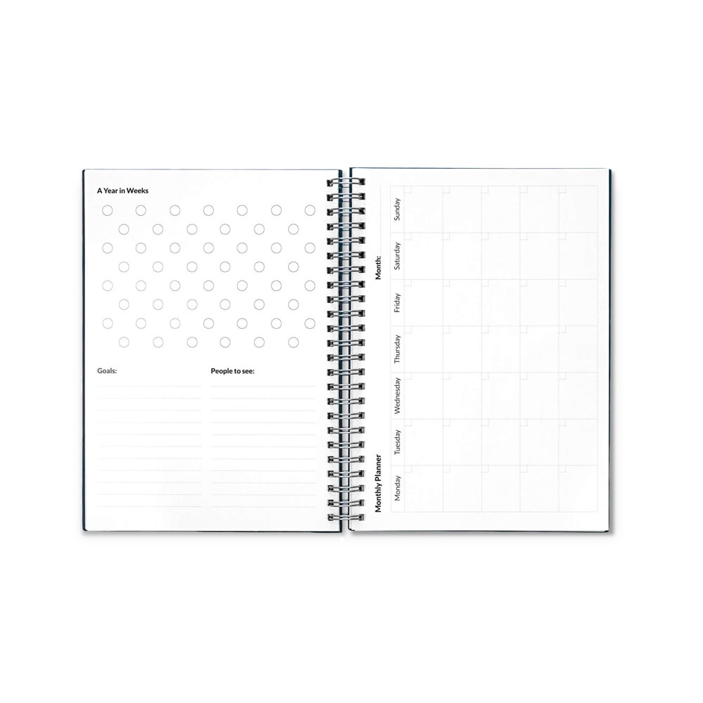 STARTER KIT INFINITE PLANNER A5. Il set include un "Infinity Diary", un kit di pulizia, un pennarello e un porta pennarello