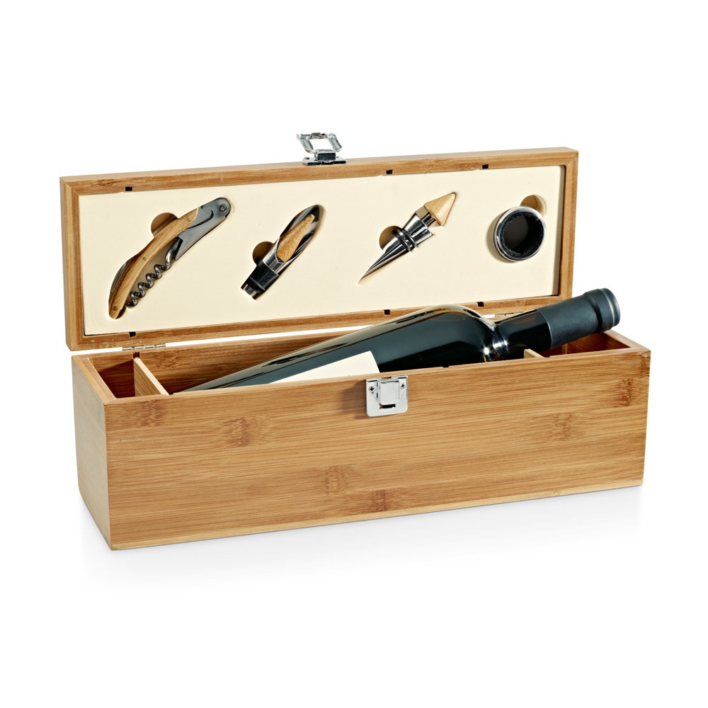 SYRAH. Set da vino in bambù, ABS e acciaio inox