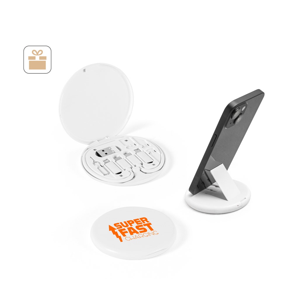 SYSTROM. Set adattatore e cavo di ricarica superveloce in ABS riciclato (100% rABS)
