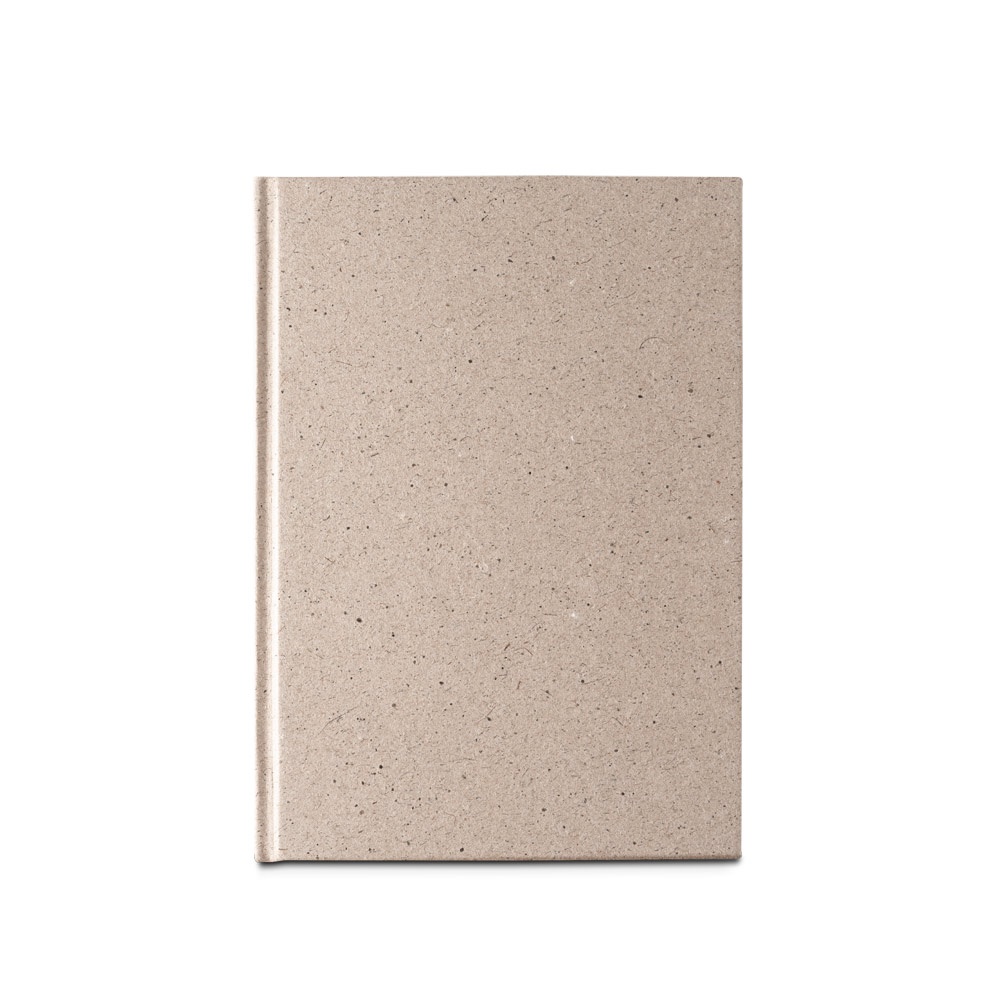 TEAPAD RIGID. Block notes A5 con copertina rigida fabbricata tramite gli scarti delle foglie di tè (65%)