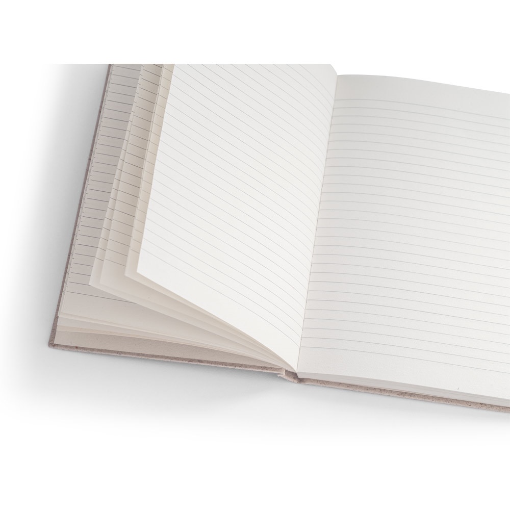 TEAPAD RIGID. Block notes A5 con copertina rigida fabbricata tramite gli scarti delle foglie di tè (65%)