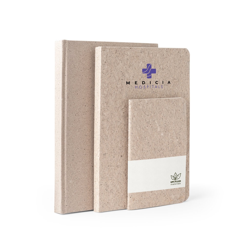 TEAPAD SEMI-RIGID. Block notes A5 con copertina flessibile fabbricata tramite gli scarti della foglie di té (65%)