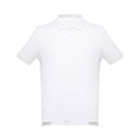 THC ADAM WH. Polo da uomo in cotone a maniche corte. colore bianco