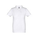 THC ADAM KIDS WH. Polo a maniche corte per bambini (unisex). colore bianco
